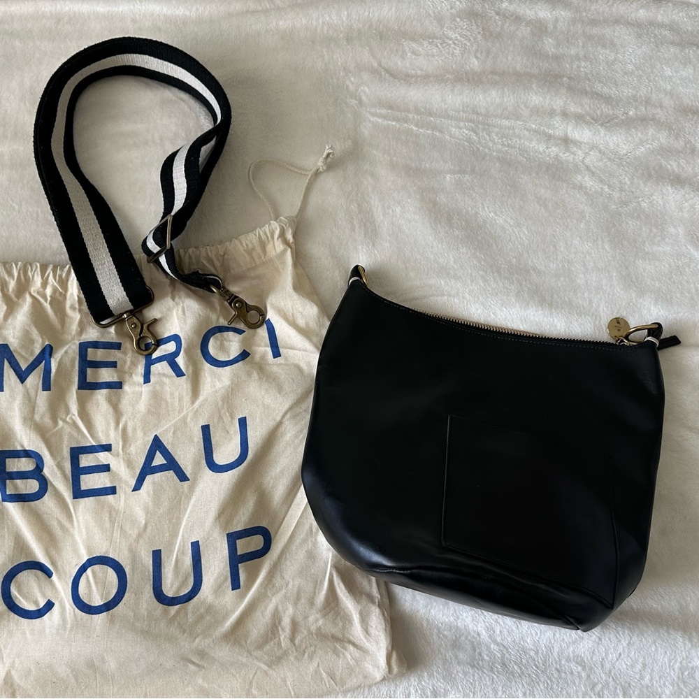 Clare V Petite Jeanne Black Leather Bag
